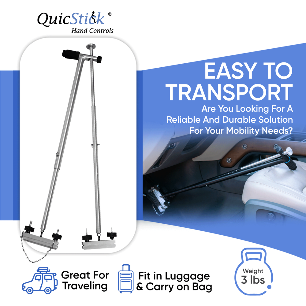 QuicStick Driver Hand Controls for Temporary or permanent Disabilities