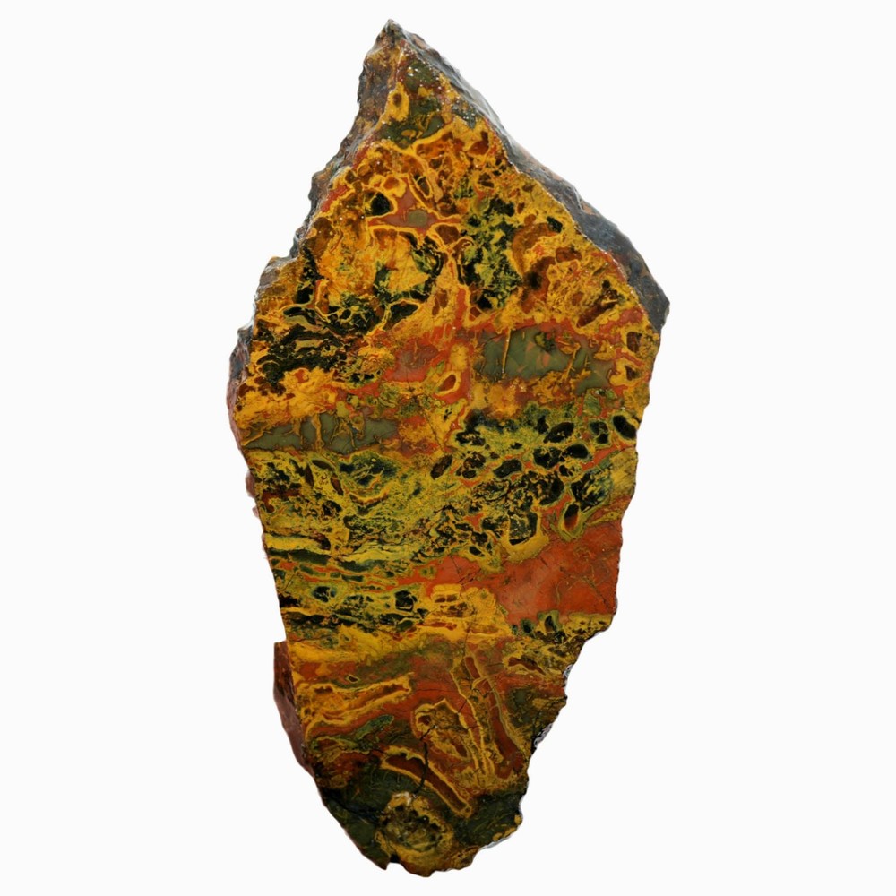 Kaleidoscope Jasper Slab - Organic Blue Red Black Pattern