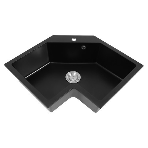 Undermount Flushmount Corner Kitchen Sink Irregular Kitchen Sink w/ Strainer