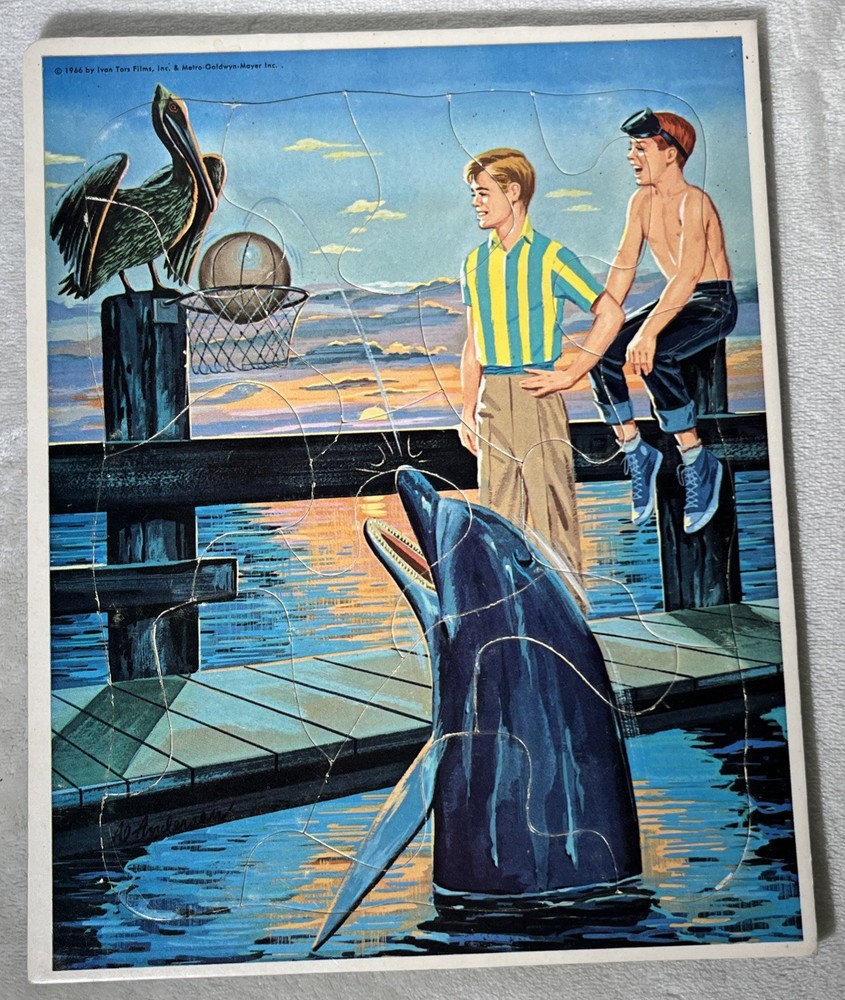 Whitman 4 Flipper Frame-Tray Puzzles 1966 Complete Vintage