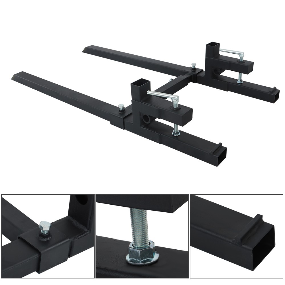 2000lbs 60” Clamp On Loader Bucket Skid Steer Tractor Pallet Forks Quick Attach