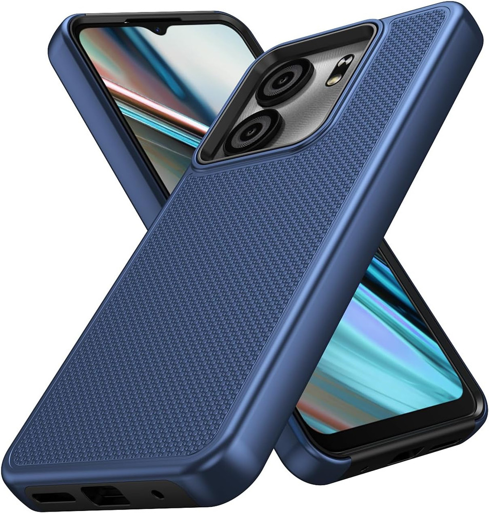 For BLU View 5 Phone Case with Tempered Glass Screen Protector,Dual Layer Heavy