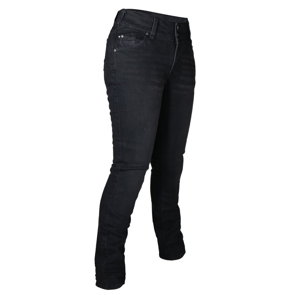 Frank Thomas Iris Washed Denim Motorcycle Jeans Washed Black