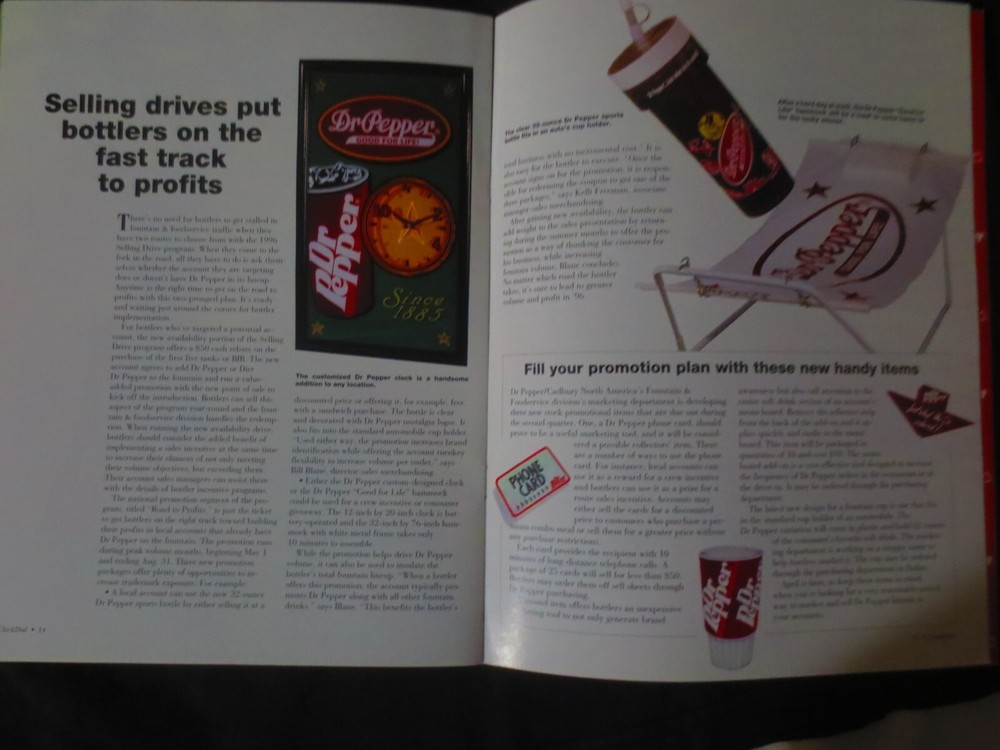 DR PEPPER CLOCK DIAL SPRING 1996 MAGAZINE