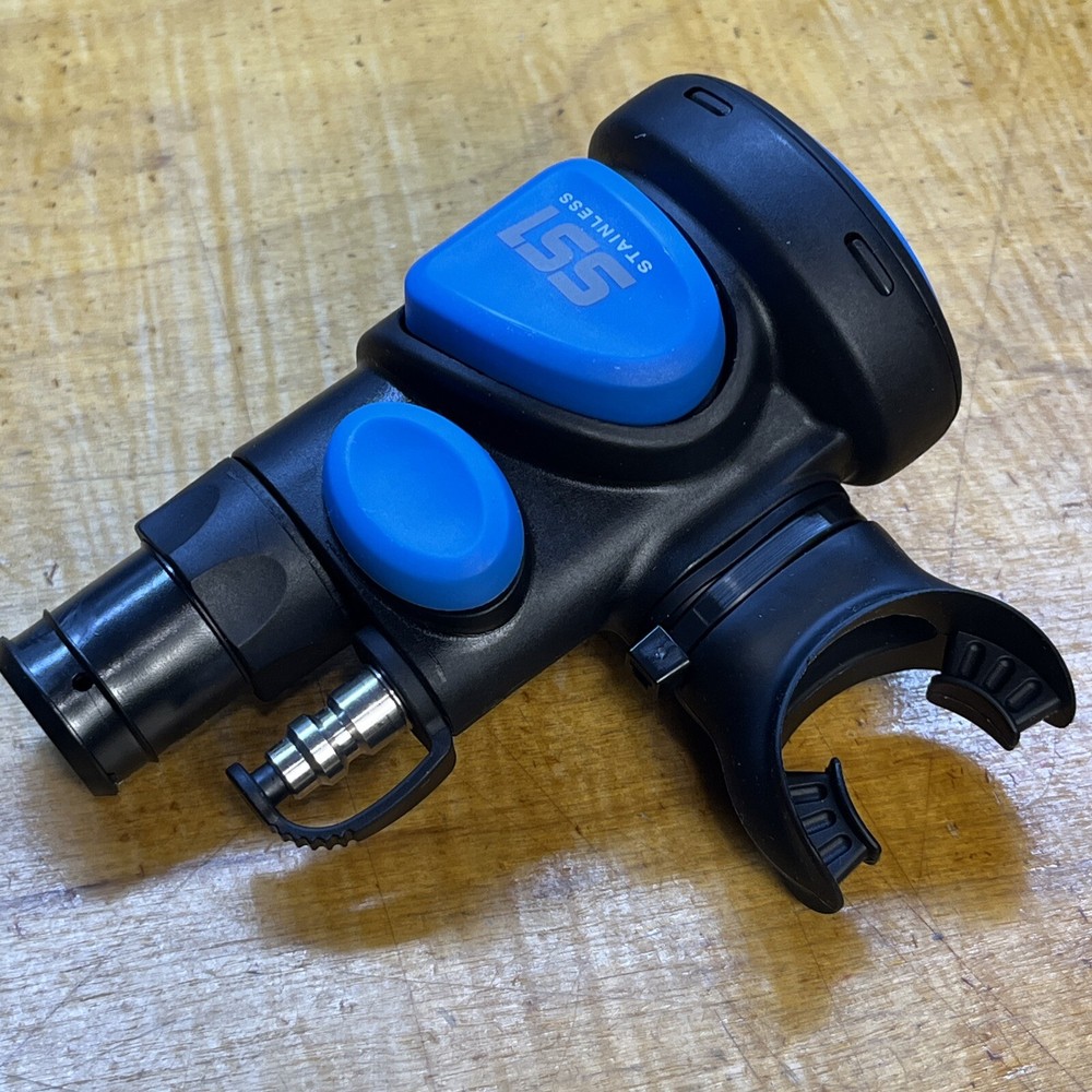 Atomic Aquatics SS1 Safe Second - Blue - Regulator/Inflator Combo