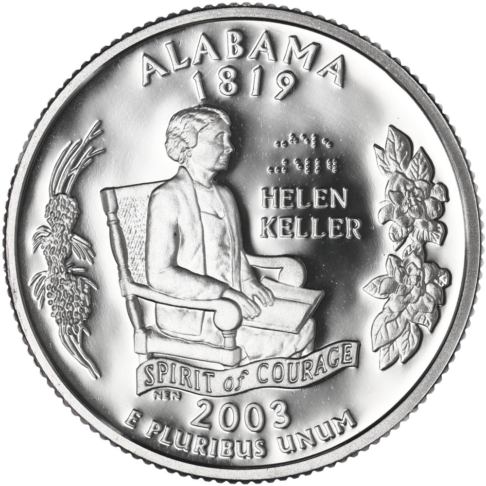 2003 S State Quarter Alabama Gem DCam Proof CN-Clad