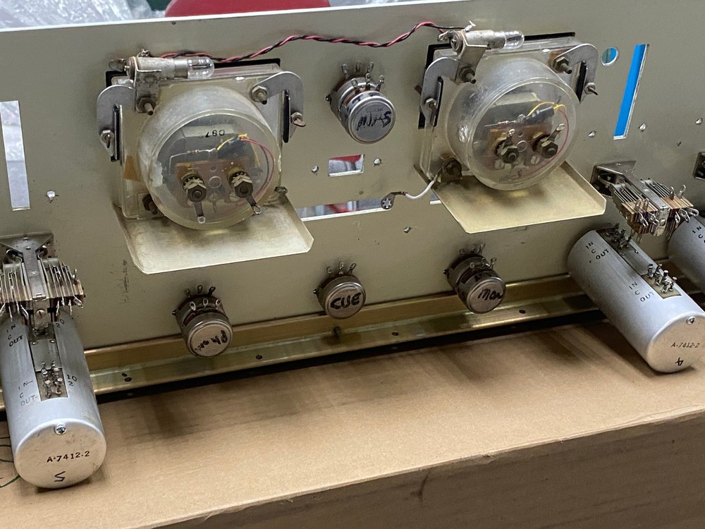 Stereo Ampro Console Front Panel with Switches - Knobs - VU's - Attenuators