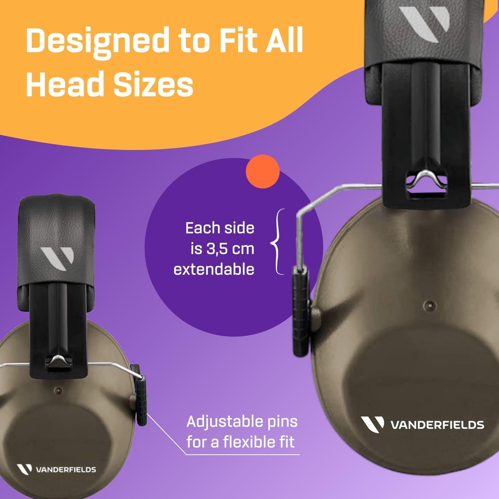 Vanderfields Hearing Protection Headphones - 26dB - Range Shooting Ear Protec...