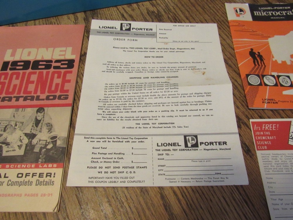 1963 Lionel-Porter Microcraft Microscope Lab Set