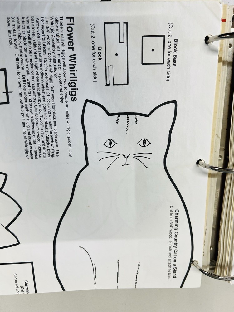 Woodworking Pattern Club And Scroll Saw Pattern 3-Ring Binder 97 Patterns