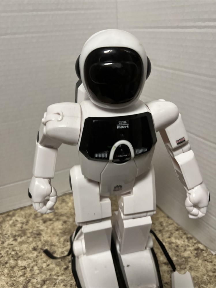 Vintage Silverlit Maxibot Max 1 GX 386 Programmable Remote White 12" Robot