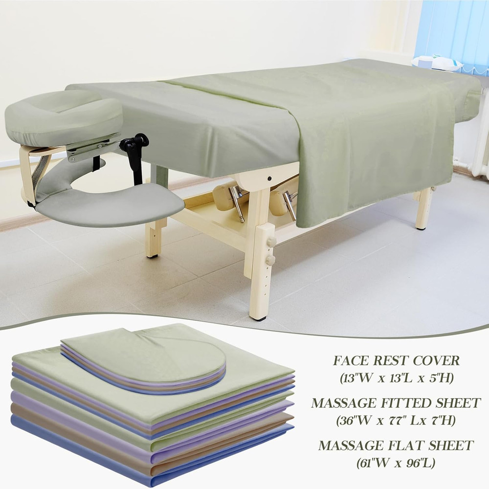 24 Pcs 8 Sets Massage Table Sheets Set Include Massage Bed Sheets Massage Bed Co