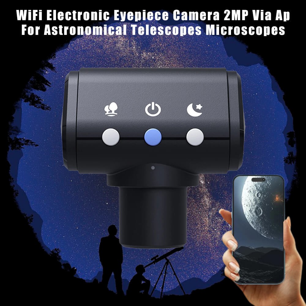 NEW WiFi Electronic Eyepiece Camera 2MP Via App For Telescopes Microscopes