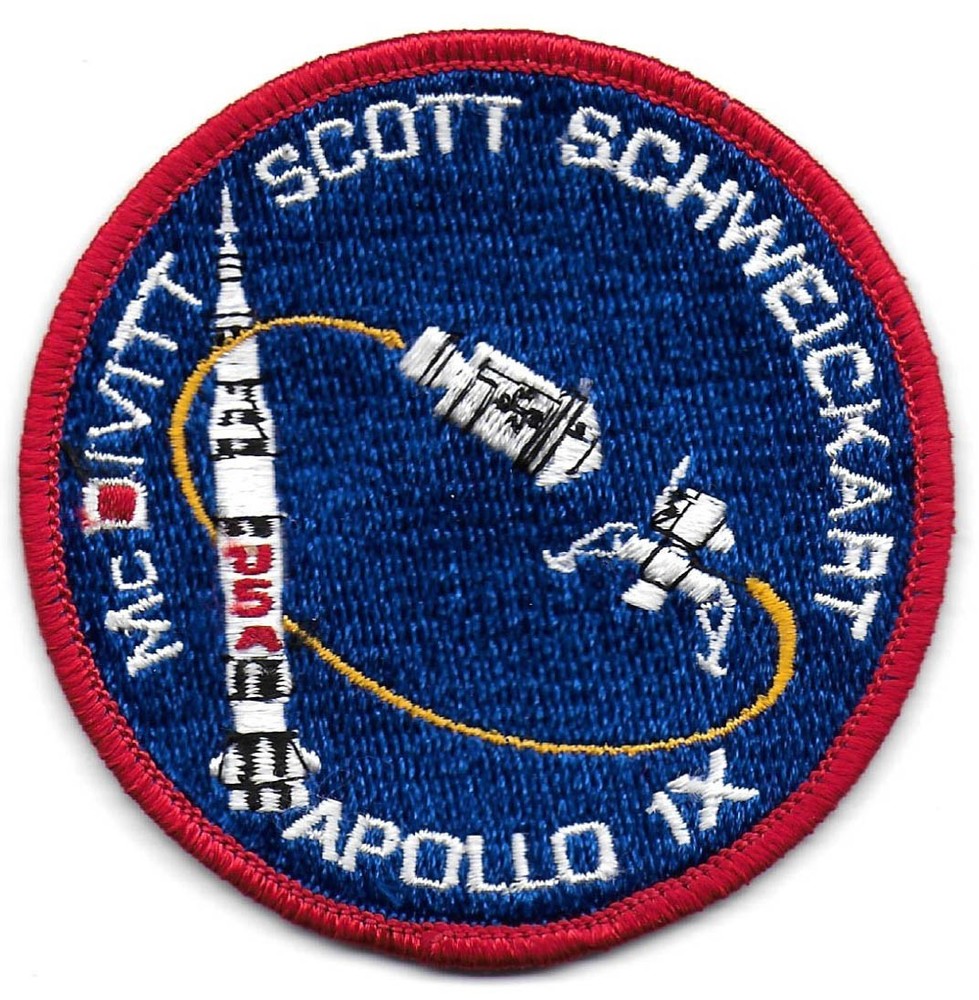 Apollo 9 Space Flown Apollo 9 Mission Patch ex. Commander Jim McDivitt