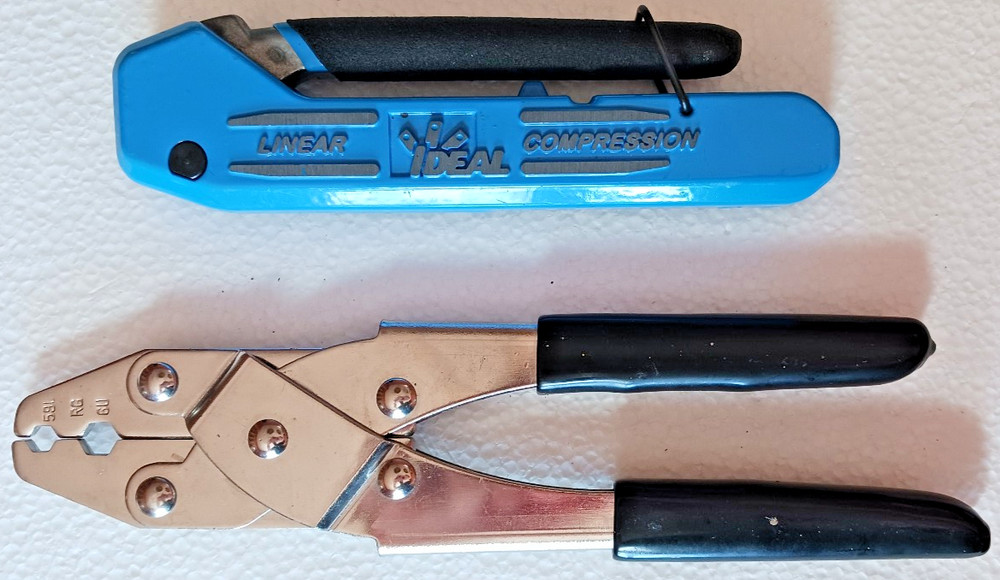 Ideal Linear Compression Tool with bonus Coax compression tool