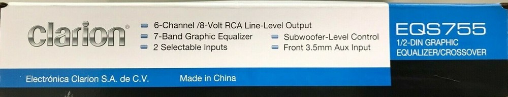 Clarion - EQS755 - Half-DIN Graphic Equalizer with Built-in Low-Pass Filter