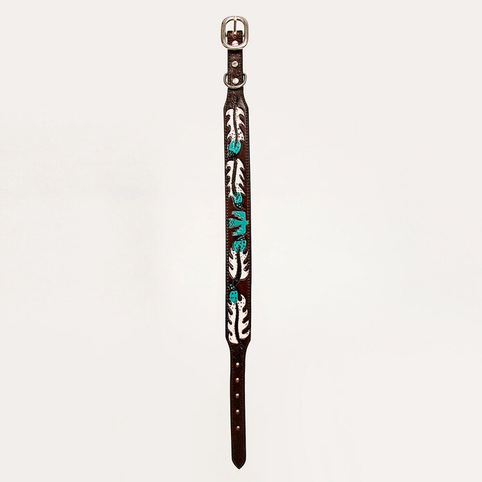 Leather Thunderbird Dog Collar