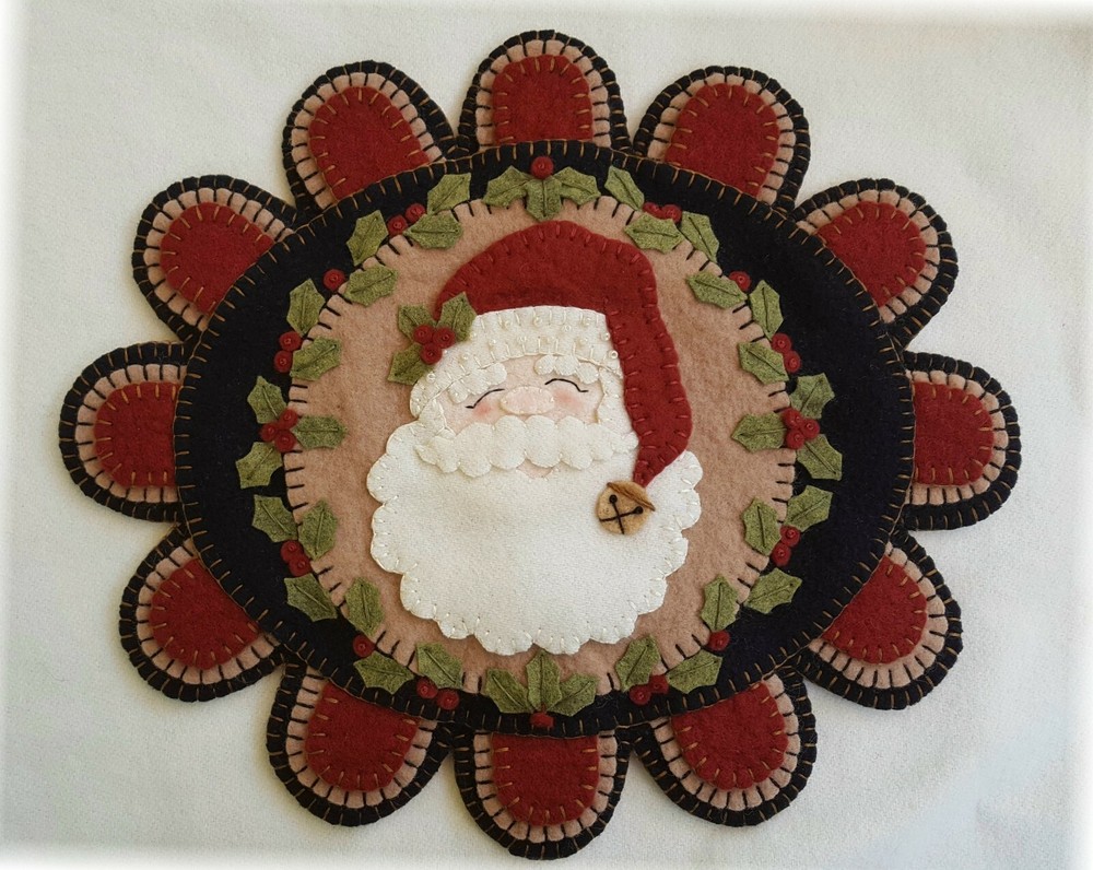 PATTERN!~*Dear Santa*~Christmas~Penny Rug/Table/Wall Mat~*PATTERN*~