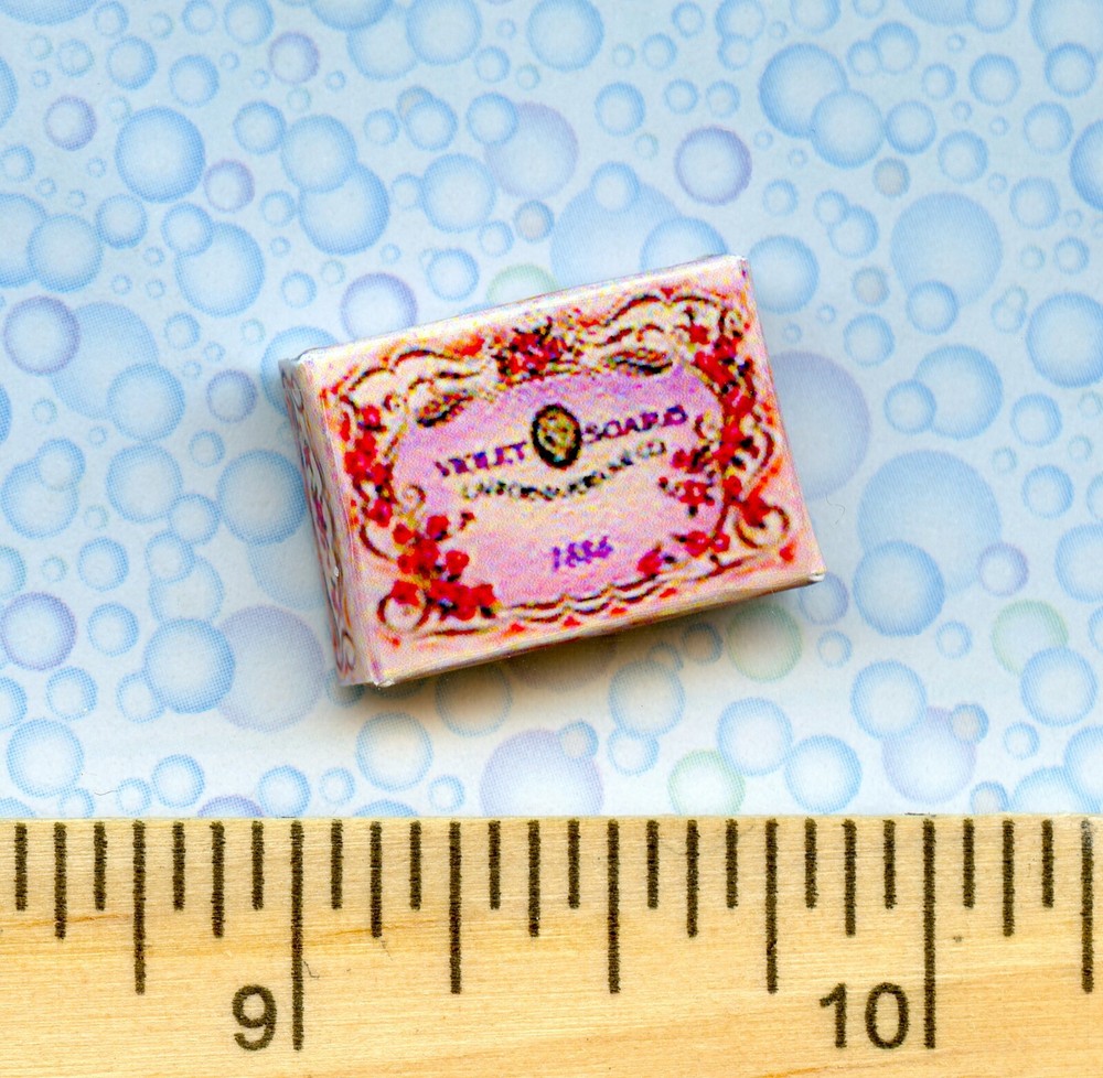 Dollhouse Miniature Size Victorian Violet Bath Soaps Box