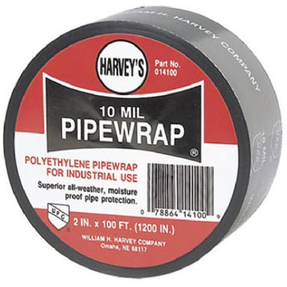Harvey 14100 Poly Pipe Wrap, 2-Inch by 100-foot, Black