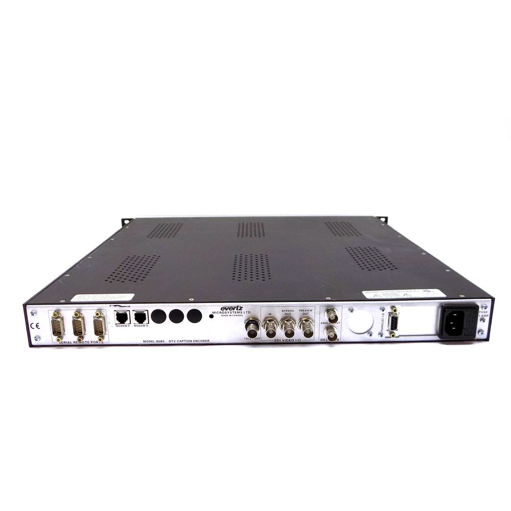 Evertz Microsystems 8085 DTV Closed Caption Encoder 1U Rackmount CC Encoder