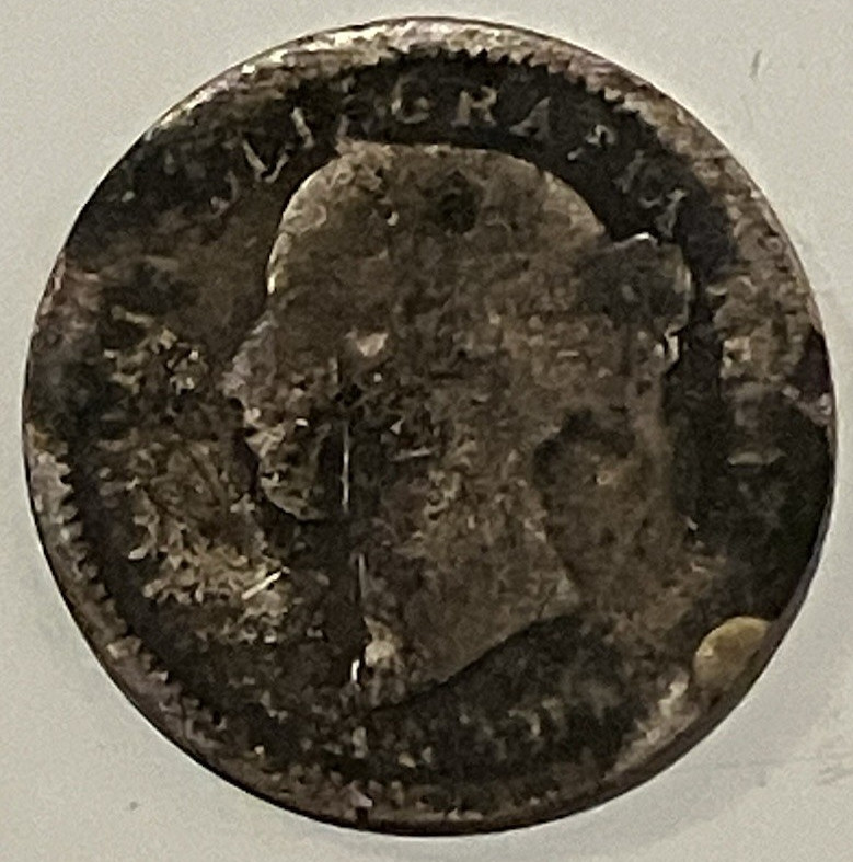 1888 Queen Victoria Canada Silver 10 Cent Piece.