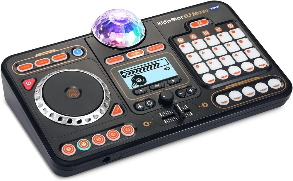 Interactive DJ Turntable for Kids - Bluetooth Mixer with Built-in Speaker