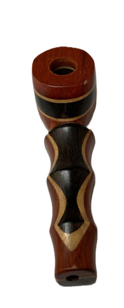 Styled Striped Wood Spoon Pipe | 4"