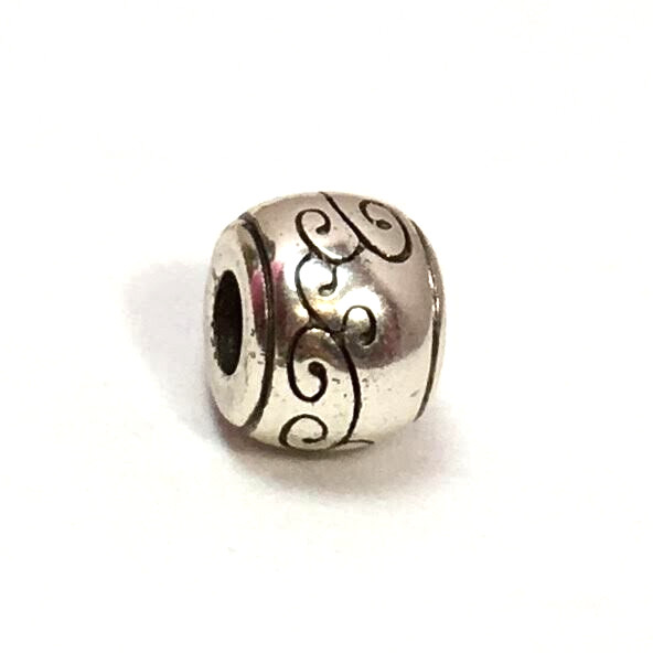 Brighton Mini Scroll Bead, Silver Finish, J95920, New, Fits MINI ONLY