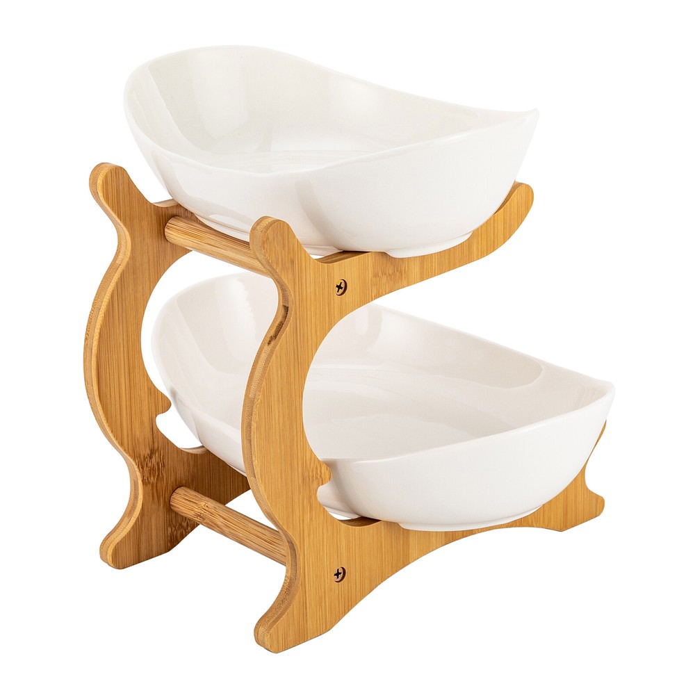 2 Tier Fruit Basket, Fruit Bowl for Kitchen Counter, Fruit Basket for Kitchen