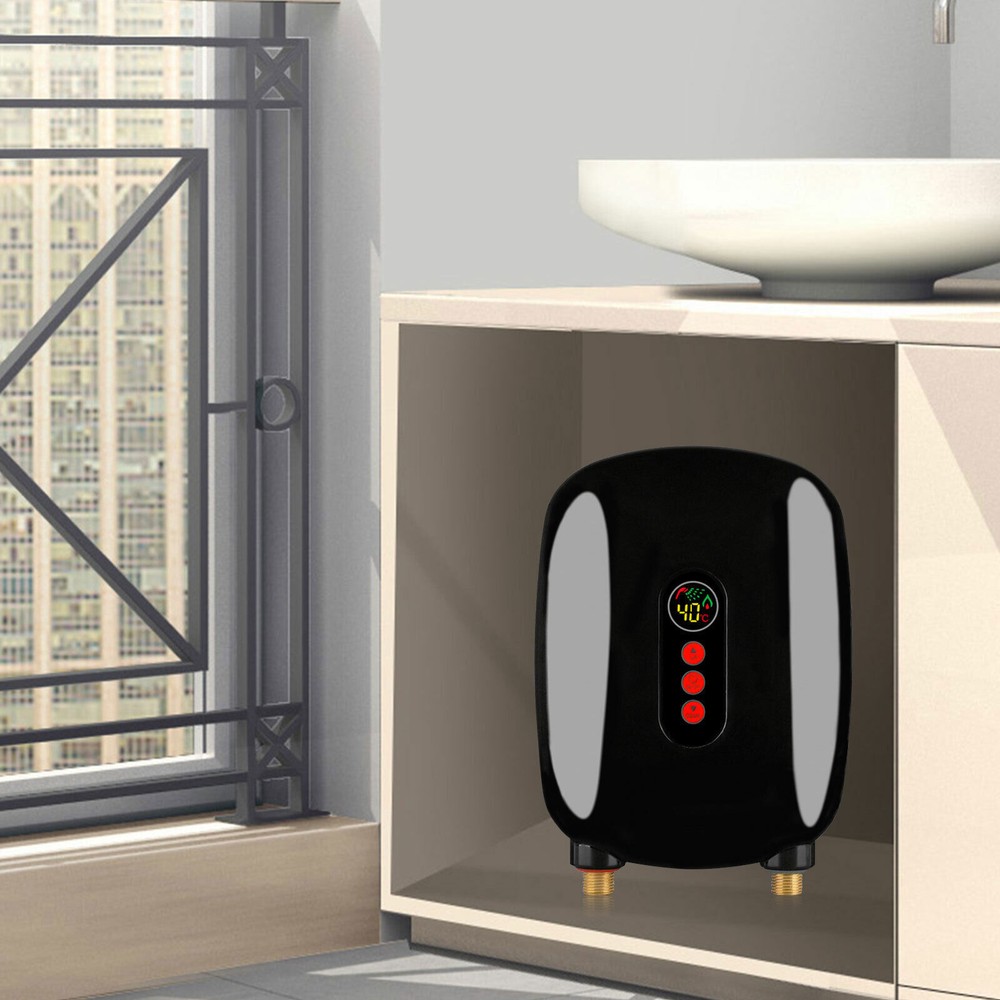 220V Electric Tankless Home Hot Water Heater Whole House Instant Heating 6500W