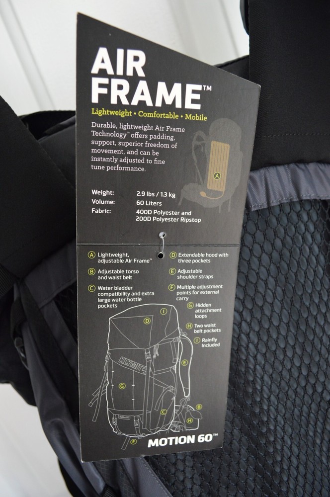 Klymit Motion 60 Air Frame 60L Backpack- NWT