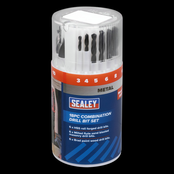 Sealey- Combination Drill Bit Set 18pc (AK5711)
