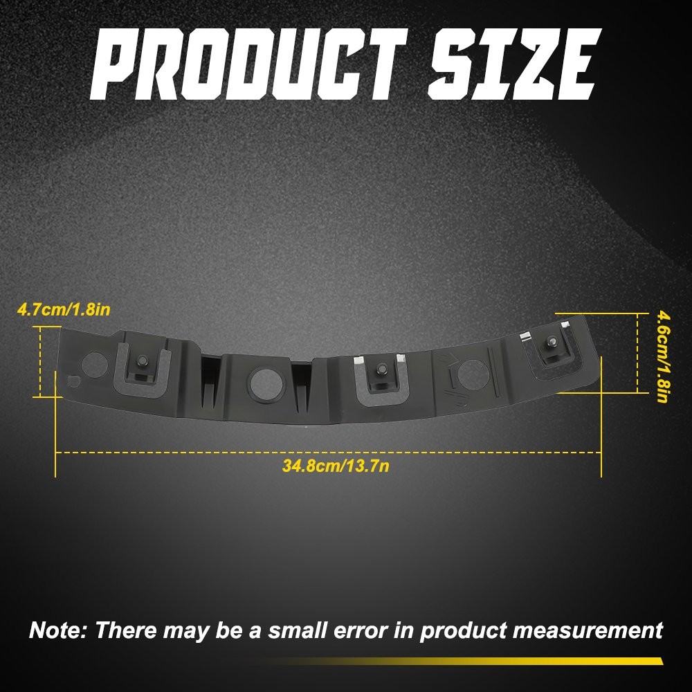 Front Bumper Bracket Right Passenger KB8A-50-153B for 2017-21 Mazda CX-5 Black D
