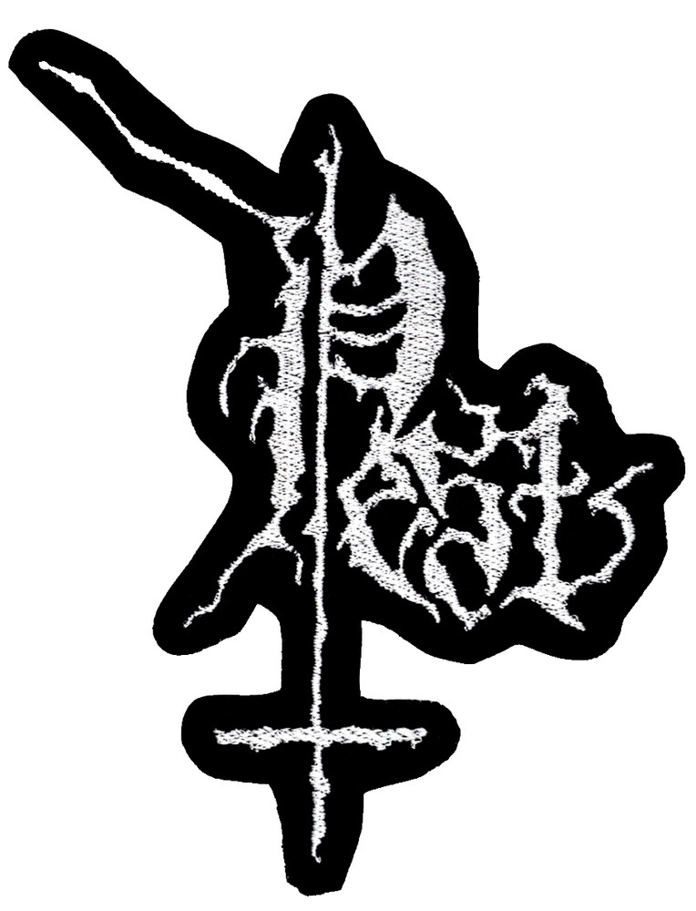 PEST WHITE LOGO (shaped border) EMBROIDERED PATCH