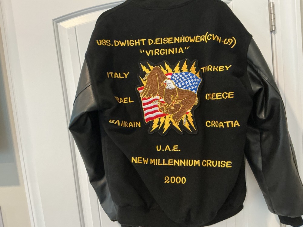 US Navy Wool Tour Jacket USS Eisenhower 2000