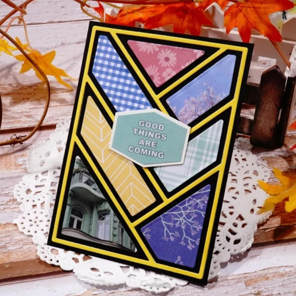 Rectangle Grid Frame Metal Die Cuts,Rectangular Frame Background Stencils DIY.