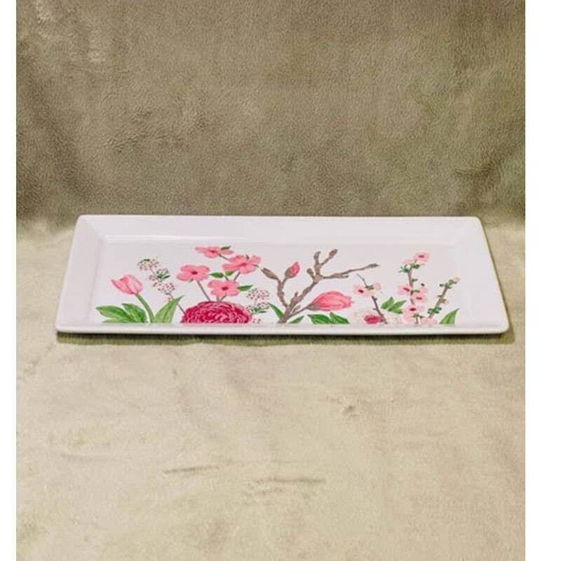 Grove Collaborative Cherry Blossoms Stoneware Tray