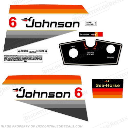 Fits Johnson 1978 6hp Decals