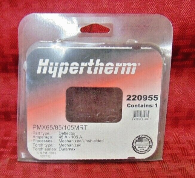 HYPERTHERM MECHANIZED DEFLECTOR PART#: 220955 AMPERAGE: 45A-105A
