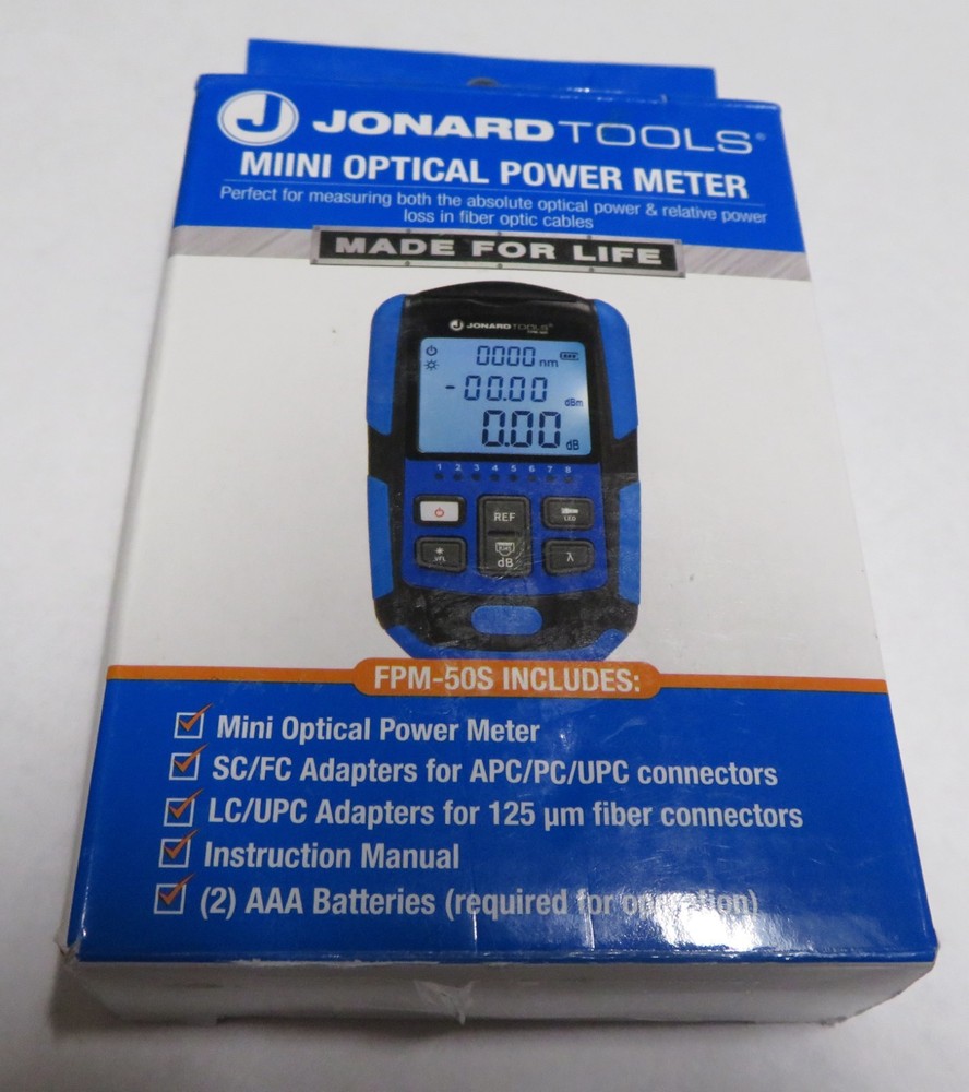 JONARD TOOLS FPM-50S MINI OPTICAL POWER METER NEW