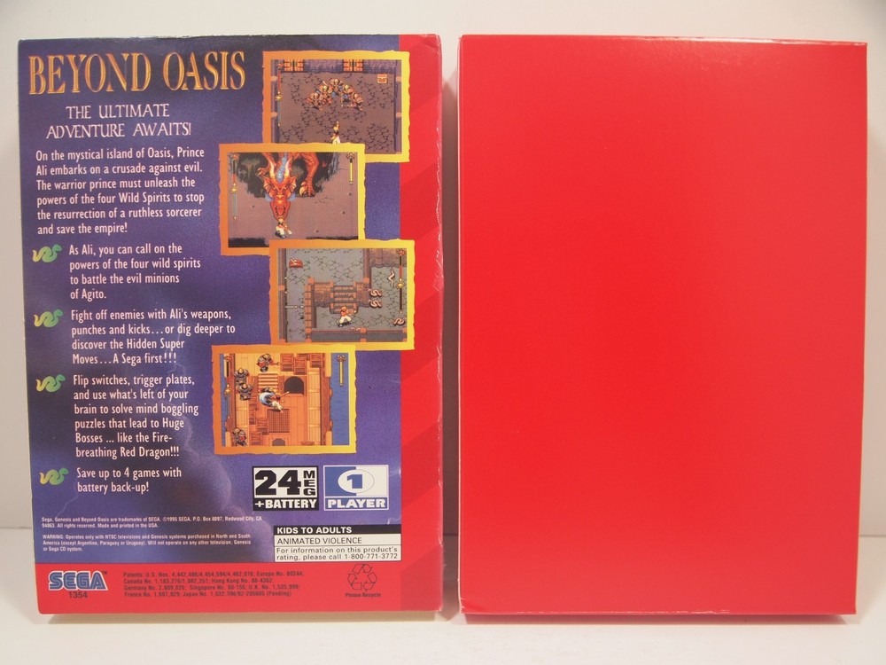 Beyond Oasis (SEGA Genesis) Authentic Cardboard BOX ONLY