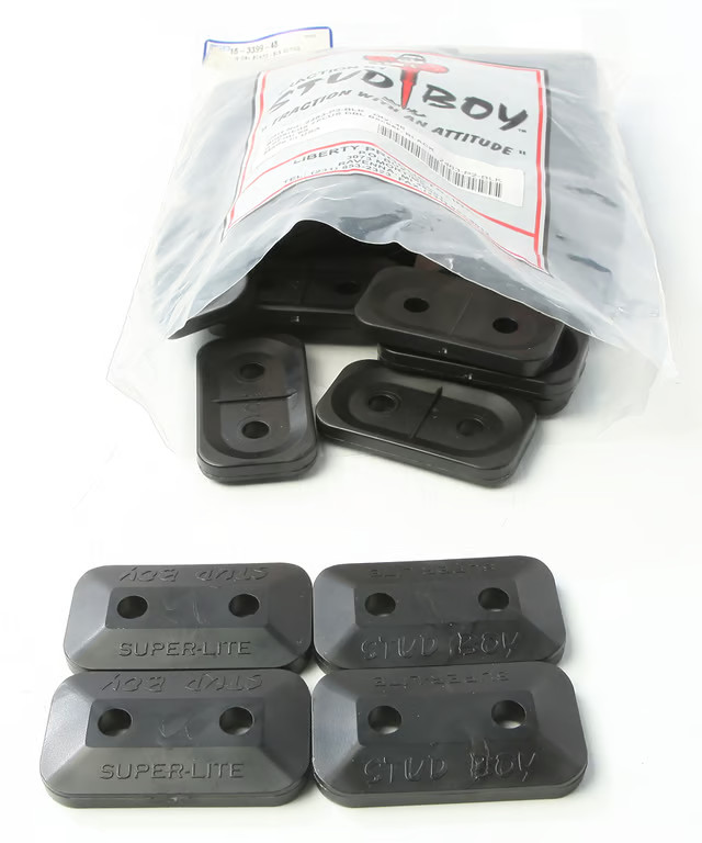 Stud Boy Super-Lite Plus Double Backer Plates - Black Snowmobile 2463-P2-BLK