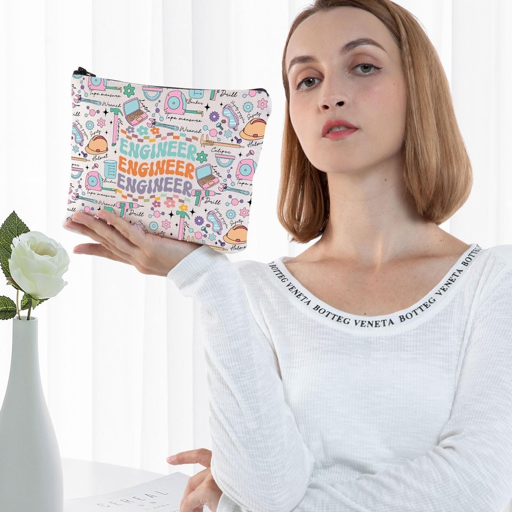 BWWKTOP Engineer Zipper Makeup Bag Future Engineer Gifts Engineering Professi...