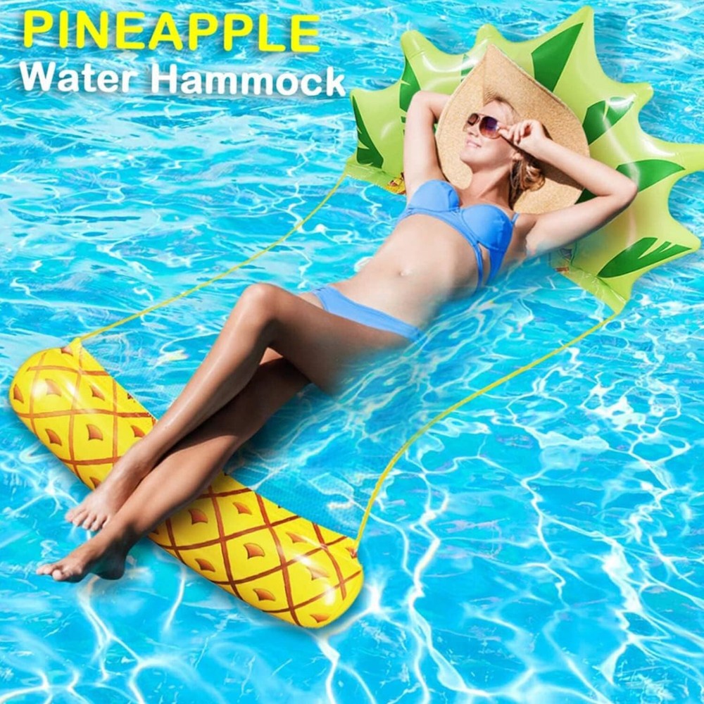 HBN Fruit Inflatable Pool Hammock Float, 2 Pack Water Lounges, Multi-Purpose