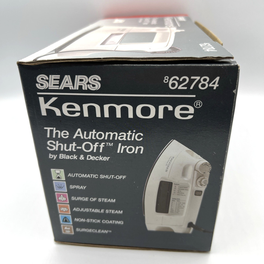 Sears Kenmore Iron Automatic Shutoff Black & Decker 62784