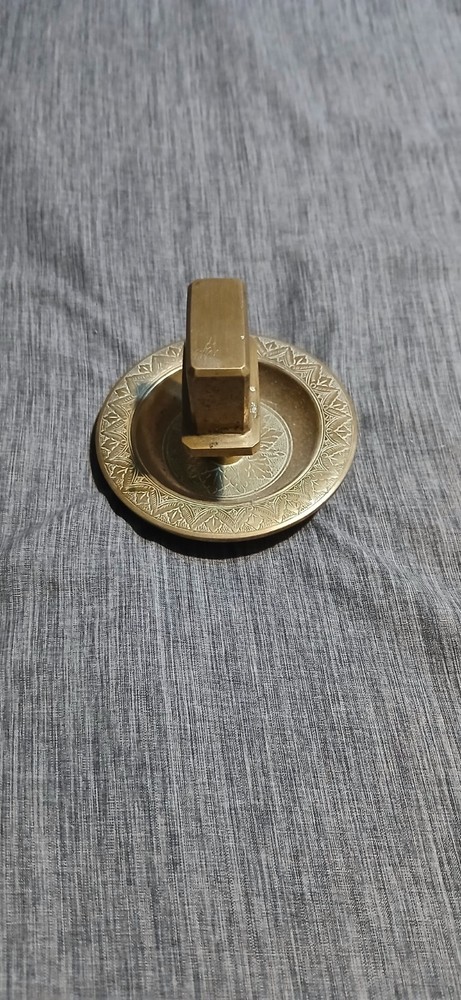 Antique Heavy Brass Matchbox Holder