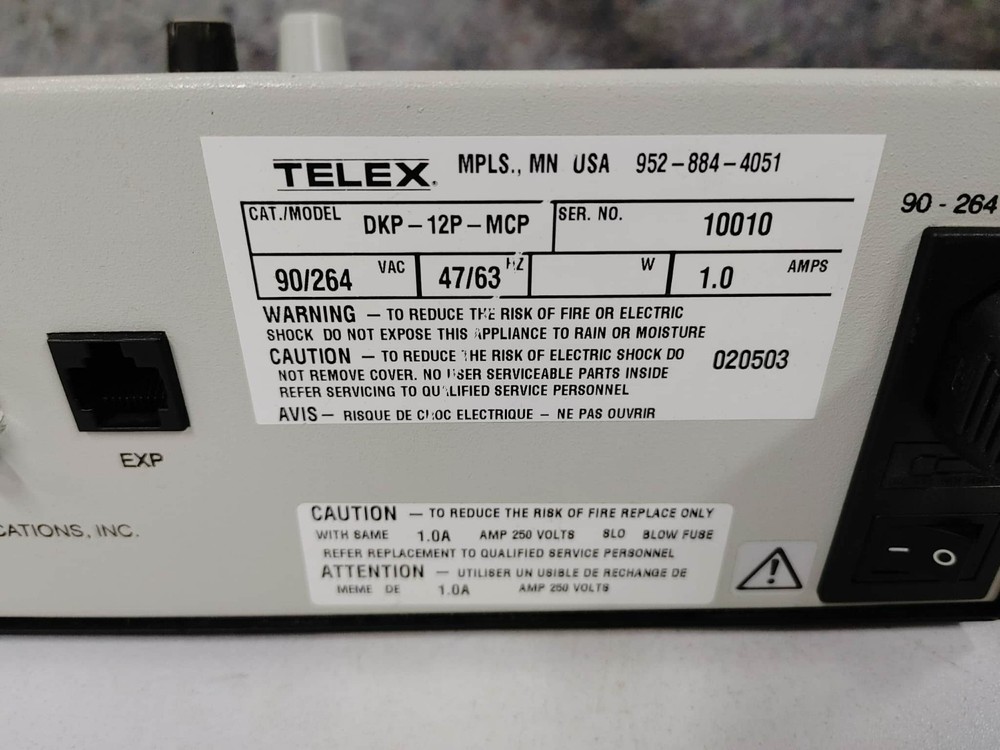 Telex RTS DKP-12P MCP 12-Position Desktop Matrix Key Panel Intercom System