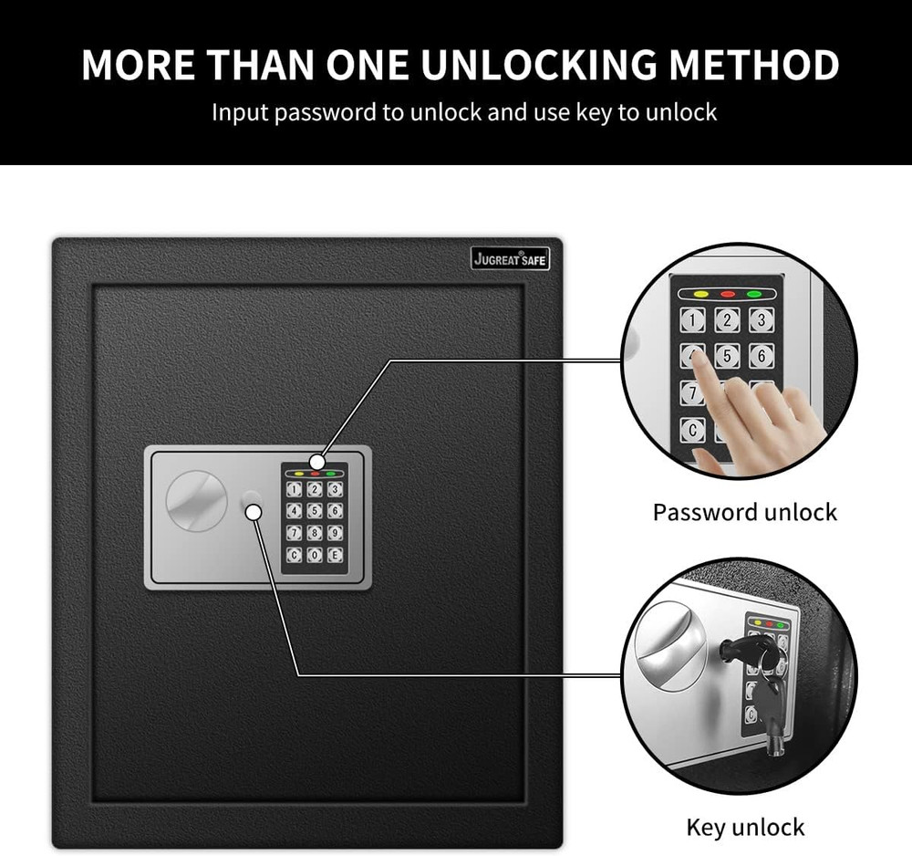 JUGREAT 80 Keys Cabinet with Sensor Light,Electronic Key Safe,Pin Code Keyless S