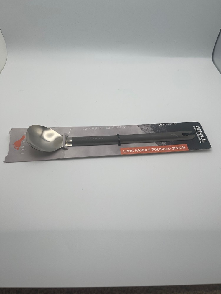 Titanium Long Handle Spoon with Polished Bowl